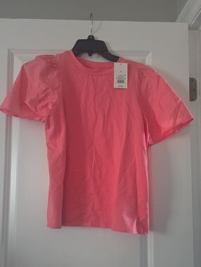 Nwt Puff Sleeve Tee - Coral